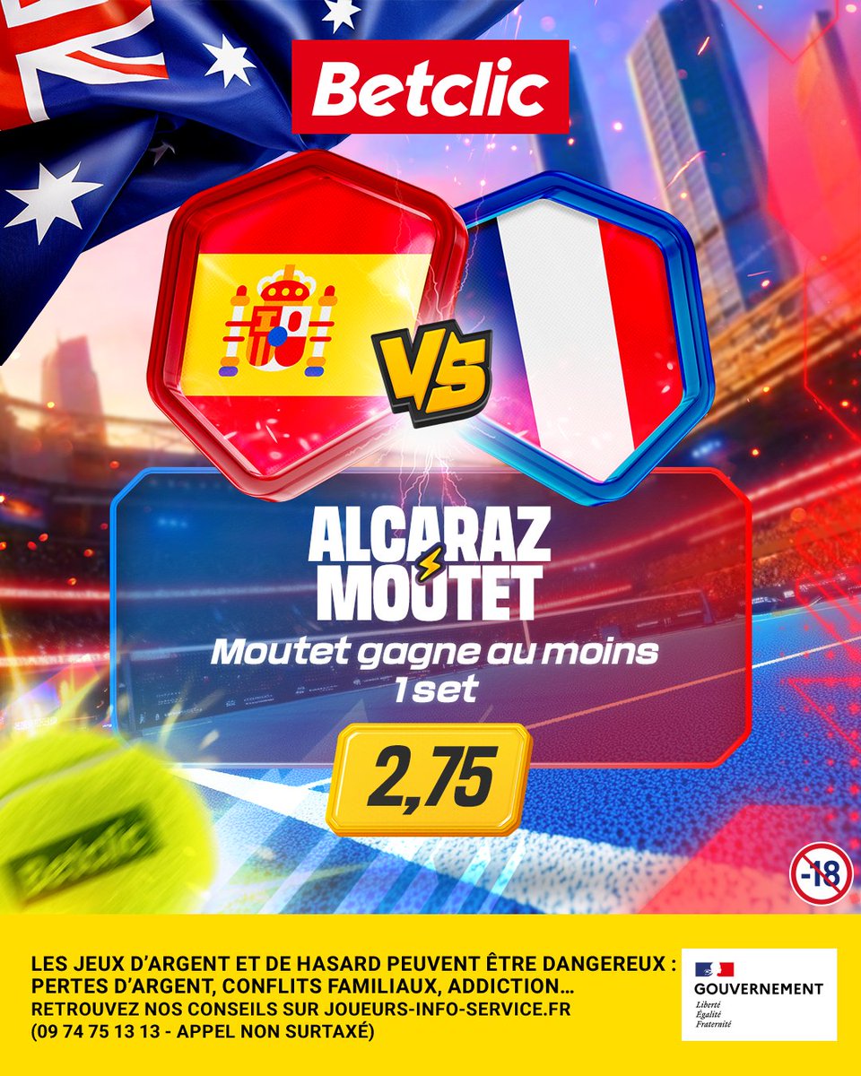 Moutet est capable de prendre 1 set à l’ogre espagnol ? 🎾

Si ça ne passe pas, on vous régale la team ! 5 x 20 € de Feebets* à se partager 🎁

RT + donne ton pseudo en commentaires pour participer 🍀