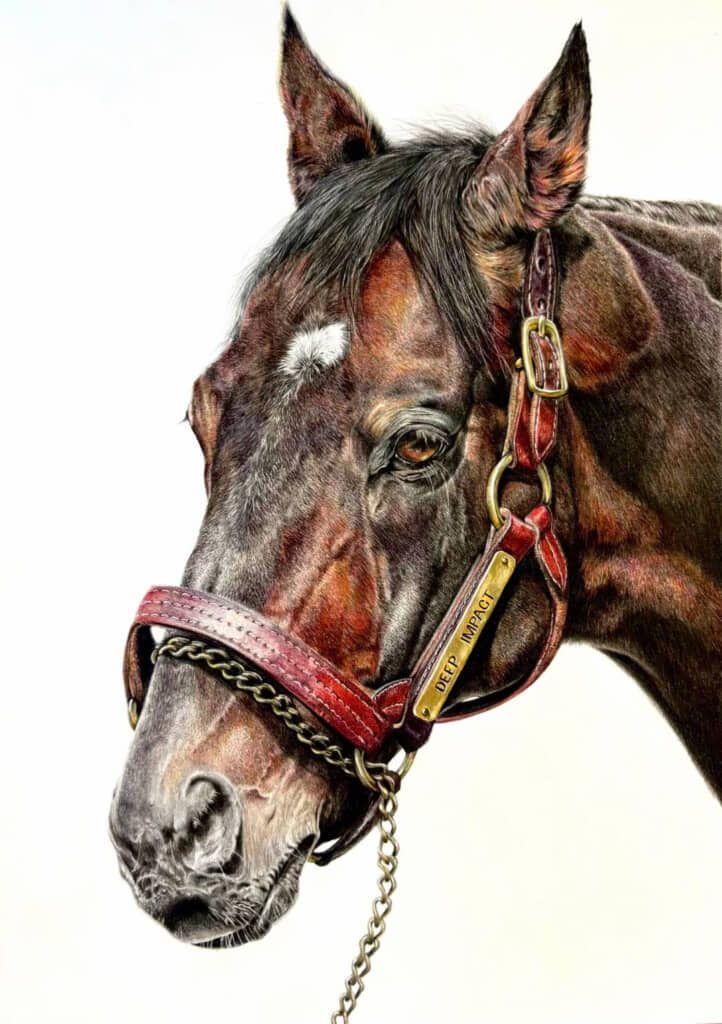 毛並みの表現がすごい “馬の絵”を描いていた小2女子→14年後……「あの