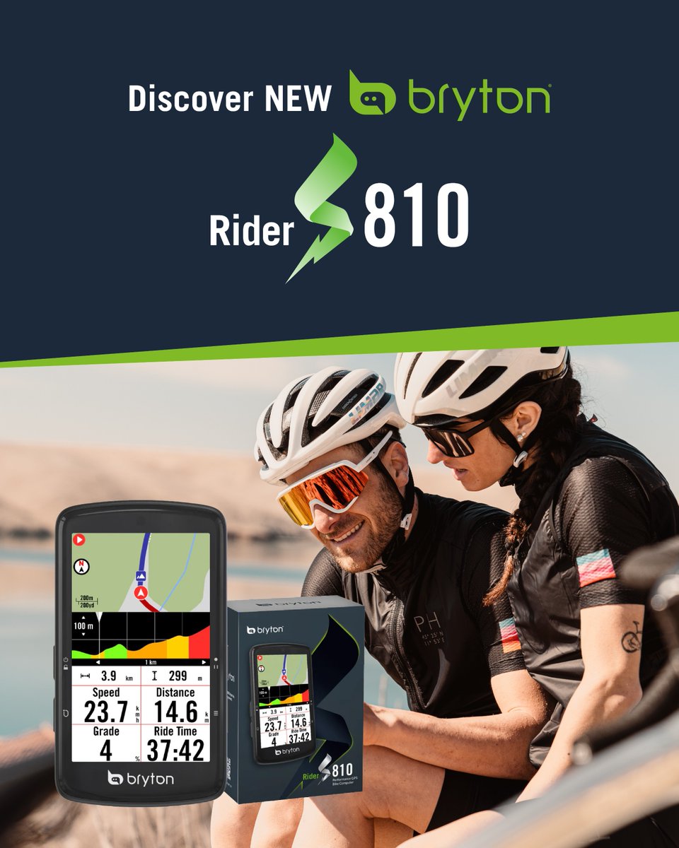 NEW | Bryton Rider S810

The latest Bryton GPS computer has landed.
✔️ 3.5” colour touchscreen
✔️ Turn-by-turn navigation
✔️ Long battery life
✔️ ANT+ &amp; Bluetooth compatibility

📦 Now available to order via our B2B portal

#BikeSportz #Bryton #RiderS810 #DealerNews #CyclingTech