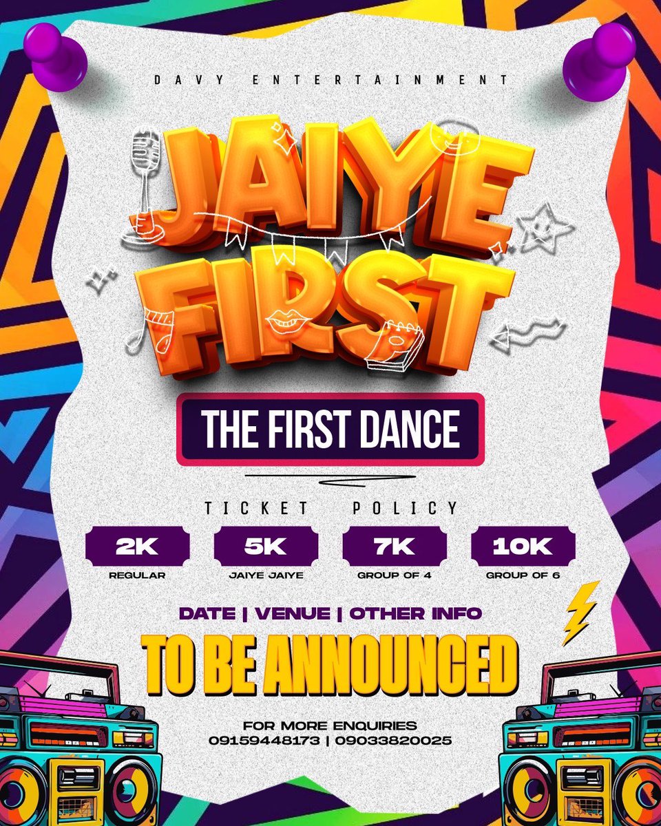 Jaiye_first's tweet photo. JAIYE FIRST IS BACK FOR THE YEAR BABY !!!🔥

We’re back to serve you premium entertainment,Vibes, and Unforgettable Moments.
Bigger. Louder. Better.

🗓 Date: TBA
📍 Venue: TBA
More details soon.stay locked-in🔐

Join our community for more info ℹ️
https://t.co/3tFShRKrJb https://t.co/2SXWjJO8IW
