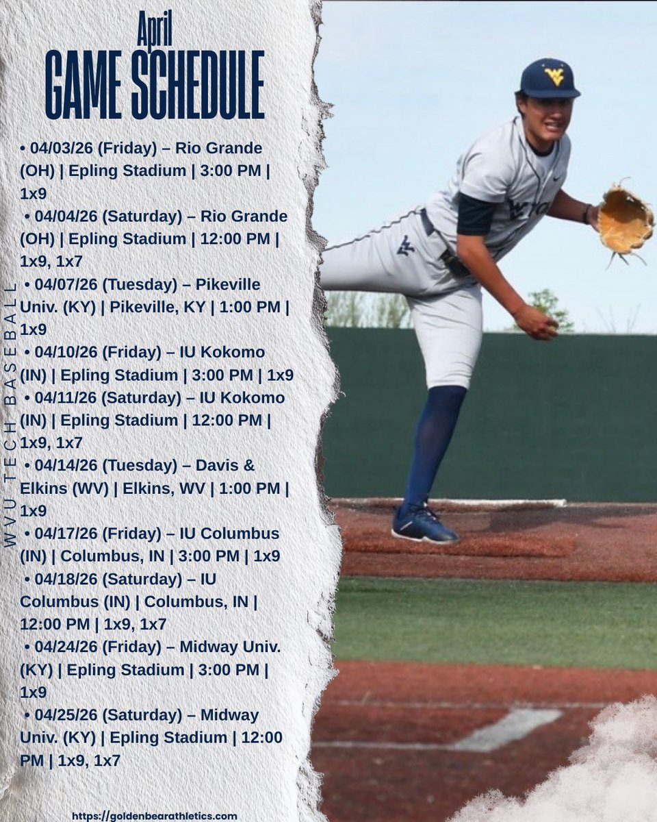 WVU Tech Baseball tweet media