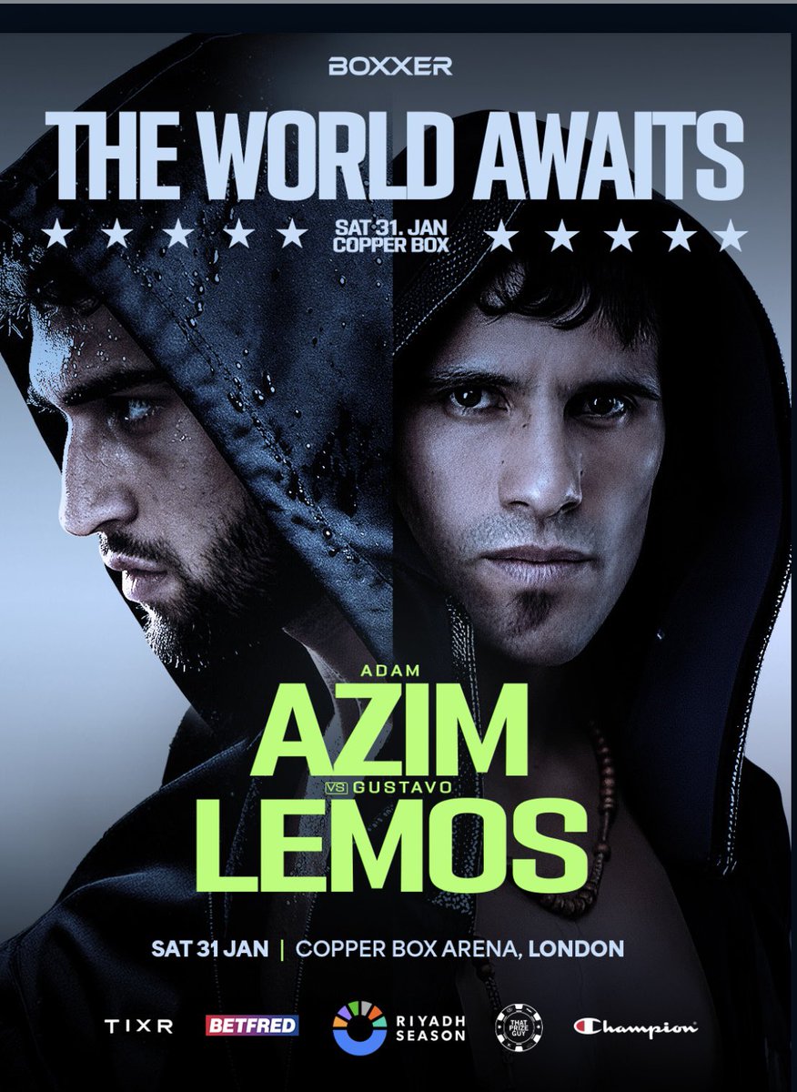 4 tickets for sale for Boxxer Adam Azim VS Gustavo Lemos at Copper Box Arena on Saturday January 31st. Section 112. £30 a ticket. Trusted seller, vouches on page.