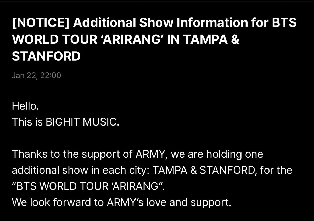 tksovers's tweet photo. STFU THEY JUST ANNOUNCED ADDITIONAL SHOWS FOR TAMPA AND STANFORD 😭😭 https://t.co/BEx7mU5qan