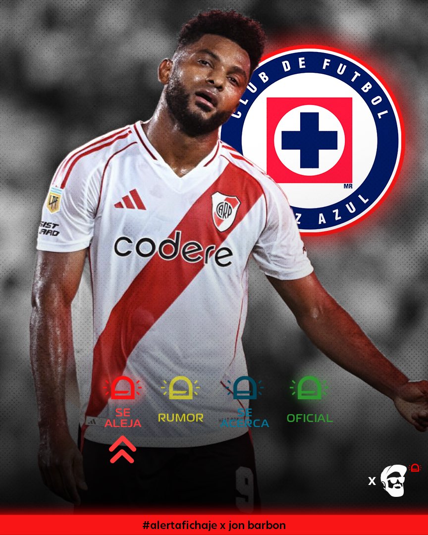 🚨 ALERTA FICHAJE 🚨 🇨🇴 🔜 🚂 ❌ 

A Cruz Azul le vuelve a pasar exactamente lo mismo que el semestre pasado…

Así como ocurrió con Luka Jović, ahora el problema fue no liberar a tiempo un cupo de NFM y el afectado terminó siendo el colombiano Miguel Borja.

⏳ El jugador no