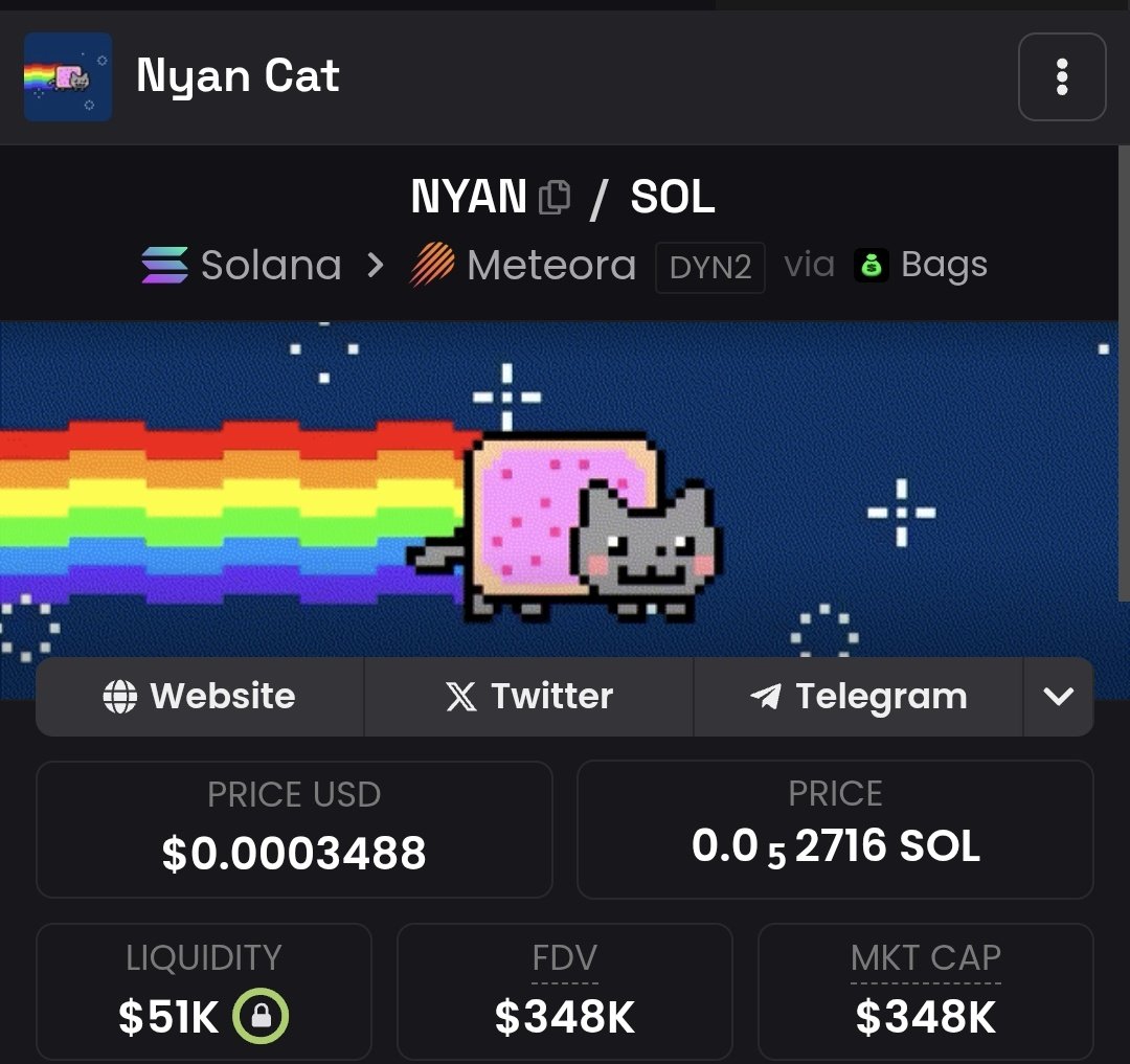 Can’t believe they’re letting us buy $NYAN for cheap

They all talk about a cat supercycle and can’t go without mentioning the king of cats NYAN.

CMx7yon2cLzHcXqgHsKJhuU3MmME6noWLQk2rAycBAGS