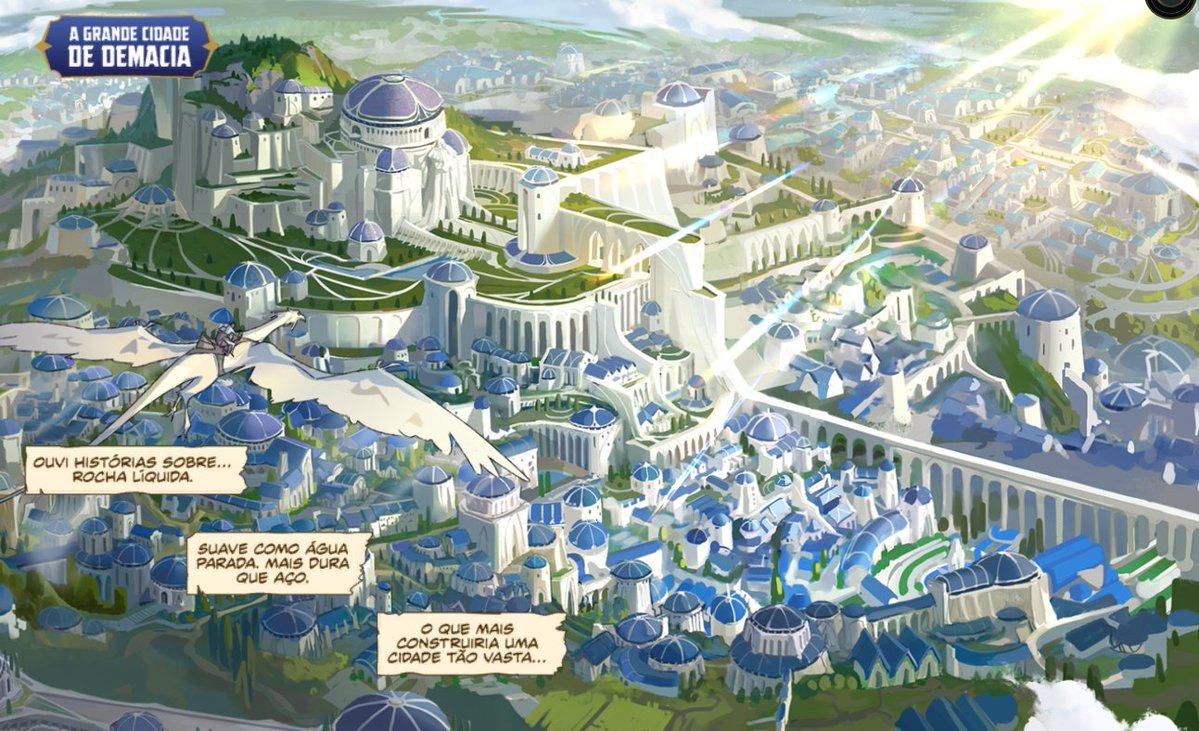 RubStranger's tweet image. Yunara falando de demacia no novo quadrinho "A ponta da lança"