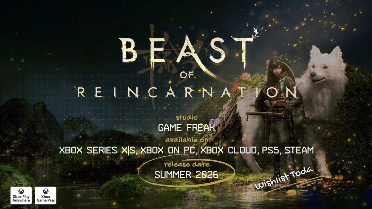 lagOCheca's tweet photo. El nuevo juego de Game Freak,#BeastsOfReincarnation,se lanzará en el verano de 2026. Es un RPG de acción ambientado en #Japón en el año 4026. https://t.co/lzBHLHiZI5