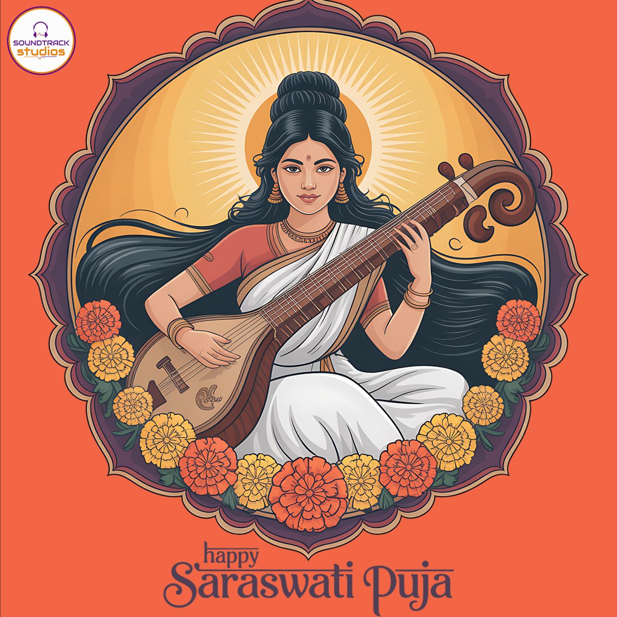 soundtrackkol's tweet photo. May Maa Saraswati bless every voice, every note, and every creation with purity and excellence. 🎶✨
Happy Saraswati Puja to all artists, creators &amp; dreamers. 🤍📚🎧
#SaraswatiPuja #SoundtrackStudios #VoiceOfCreativity #ArtAndSound #DivineVibes #CreativeEnergy #IndianCulture https://t.co/2BY36ks4ec