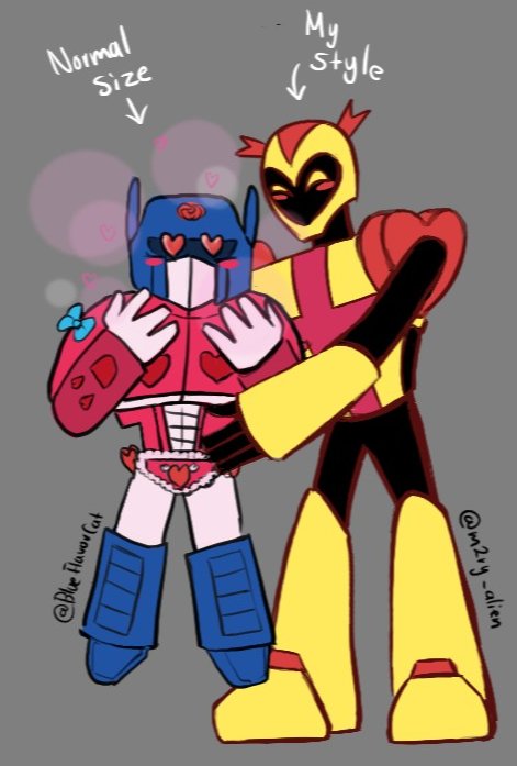 m2ry_alien's tweet photo. Collab with @BlueFlavorCat  on Magma
small Flirtimus (≧ω≦)
#opbee #Maccadam #Transformers #Valentinformers #LoveBird #FlirtimusPrime #bumblebee #OptimusPrime https://t.co/iGhLqGcJuN