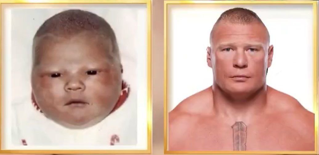 NefflynBe's tweet image. Stumbled on a picture of Brock Lesnar as a baby and I just can't..