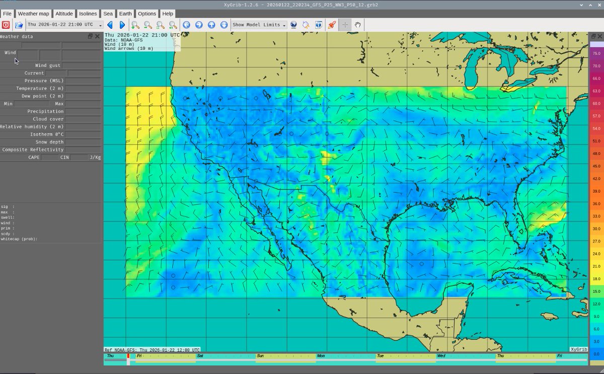 Everybody's posting maps.  No idea what this represents but I have also posted a map, now.   I used XyGrib-1.2.6 to download weather stuff from NOAA or something.   (runs fine on raspi 5)