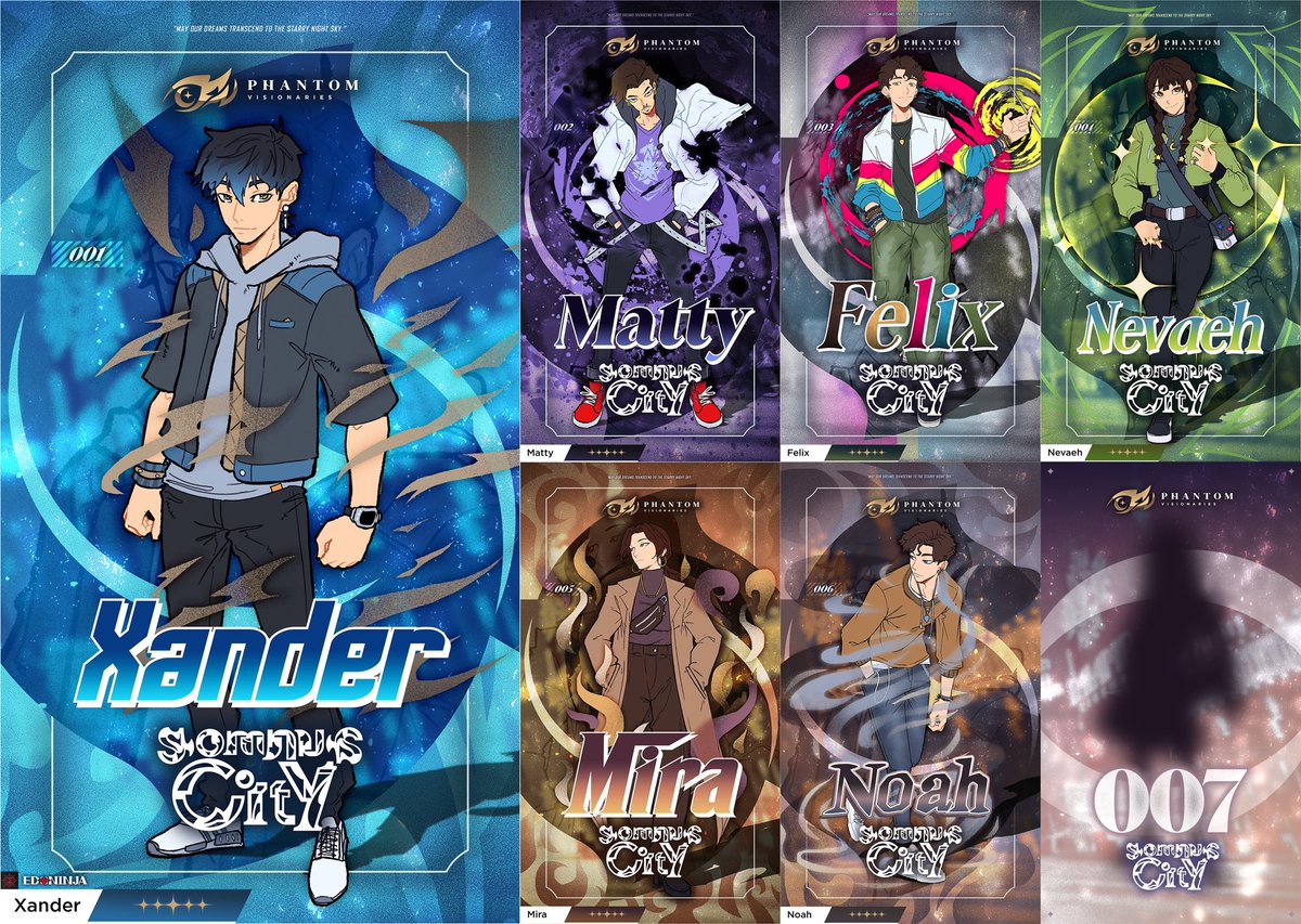PhantomsVisions's tweet photo. 6 characters of @theXVNDER’s Somnus City has been revealed and there’s now one more left. The final character will be revealed next week 💐💫💖 https://t.co/j5ALc8U552