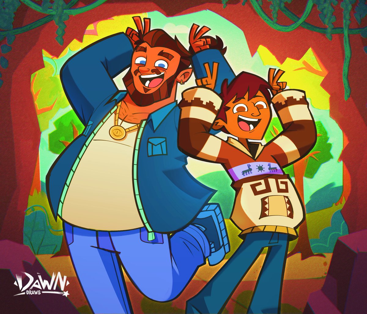 Bueno... 
MI PRIMER FANART DE #DC5FvsF 🌴☀️
#DisventureCamp #CampamentoDesventura