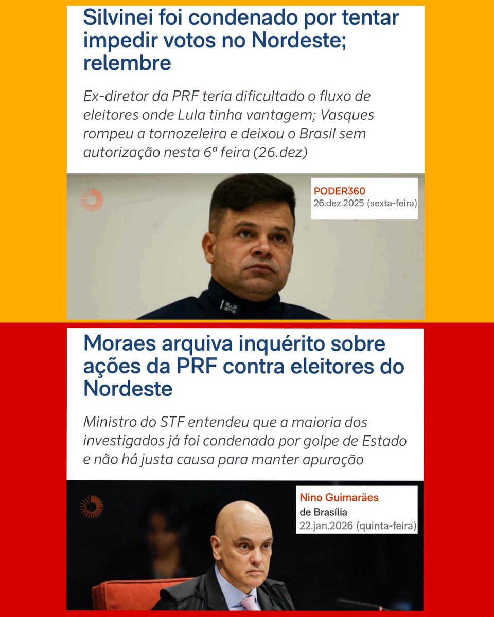BolsonaroSP's tweet image. Isto é algo como: “estou nem aí para a justiça, não busco a verdade dos fatos. Então como há fiz o que queria fazer, pode arquivar este caso aí”.

Lembrando que lá em 2022, o próprio Moraes disse não ter visto irregularidade nenhuma da conduta da PRF na eleição. Tampouco existe…