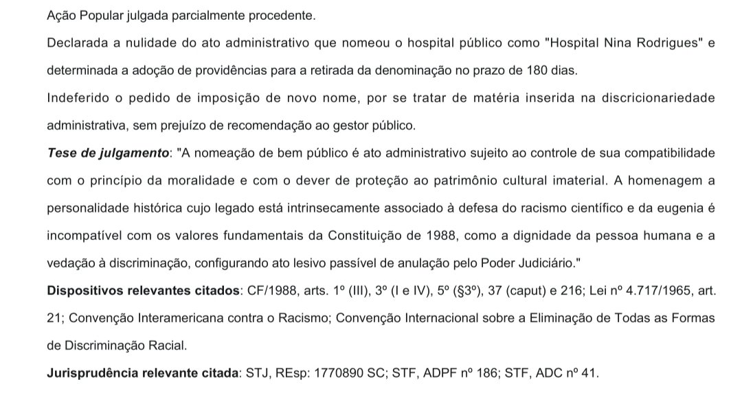 Savagefiction's tweet image. O advogado maranhense Thiago Cruz, escutou meu podcast sobre um dos maiores racistas da história brasileira, Raimundo Nina Rodrigues. 

Ele iniciou uma ação popular em São Luís pra tirar o nome do racista do seu hospital, hoje saiu a sentença e o Juiz acolheu.

🤟🏾🤟🏾
