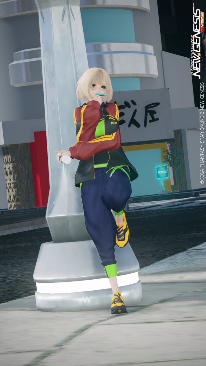 HOntonekona's tweet image. #ラーカイブ #PSO2NGS_SS 
やほ(*^▽^*)
街中コーデ♪
待ち合わせ中にアイスを頂いちゃいます(*‘ω‘ *)♪