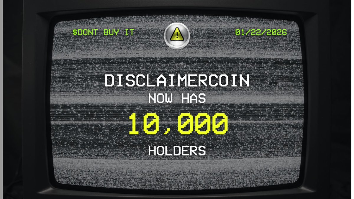 DisclaimerCoin's tweet image. 10,000 ppl didn’t listen when we said " $DONT buy "