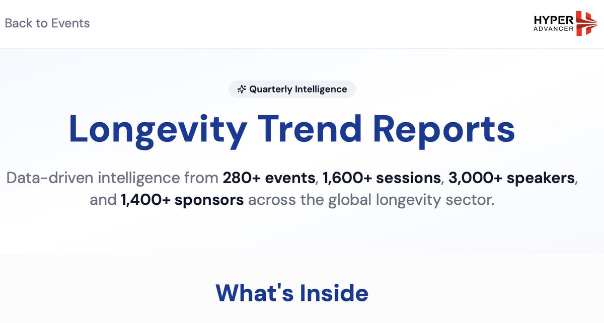 bart's tweet image. 🚀 Data-driven intelligence from 280+ events, 1,600+ sessions, 3,000+ speakers, and 1,400+ sponsors across the global longevity sector.
