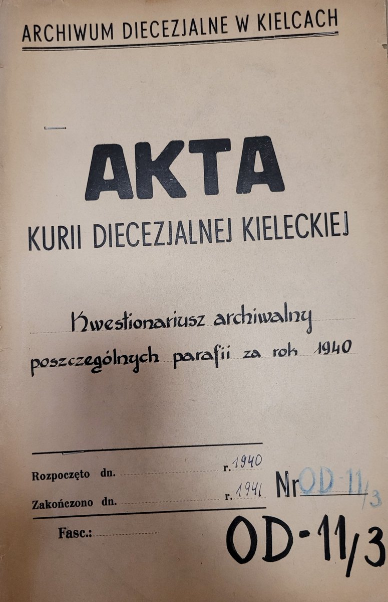 czasopisma.kul.pl/index.php/abmk…

Powyżej link do czytania do mojego artykułu o stratach wojennych zasobu archiwalnego instytucji kościelnych diecezji kieleckiej. Badania oparte na źródłach wytworzonych przez księży na polecenie kurii. Artykuł w miarę możliwości odtwarza zakres strat.