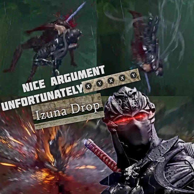 yumi8228's tweet image. I wish izuna drop was possible to learn irl so you can perform it on every one you dislike or hate.