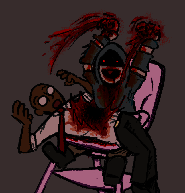 theres an animation bit when the hunter's mauling a survivor where he flings blood up in the air and it reminds me of a baby playing with saucy spaghetti
#l4d