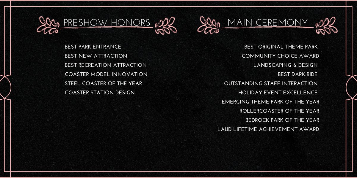 To help you plan for awards night, this outlines which awards will be announced live during each portion of the event.  Select awards will be presented live ahead of the main ceremony.