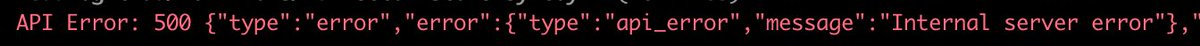 vamseems's tweet photo. Me, seeing a bug: “Claude will fix this.”
@claudeai : 500 Internal Server Error
Me: …so this is what dependency feels like 😅 https://t.co/8BoJu8Yz9A