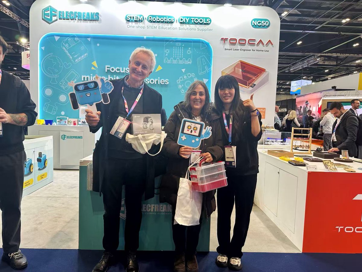 elecfreaks's tweet photo. Thank you to everyone who visited the ELECFREAKS booth and participated! Congratulations to the lucky winners!🥳🎉🎁

#elecfreaks #bett2026 #microbit #STEMforKids #KidsWhoCode #RobotBuilding #FutureInventors #CodingForKids #education https://t.co/fYZDm9dHSH