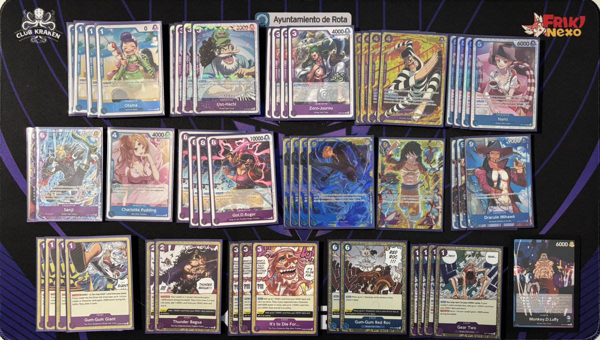 Hoy he querido probar algo nuevo (para mí) y me he llevado UP Luffy al local. He acabado 5-0 robando como un simio

R1 🟣⚫️ Luffy 
R2 🔵🟣 Luffy  <a href="/KDZiamHisoka/">KDZ | IamHisoka</a> 
R3 🔵🟡 Boa <a href="/KDZMILLAN/">KDZ Millán</a> 
R4 🟡 Luffy 
R5 🔵 Doffy

Me he sentido literalmente un mono con una pistola hoy