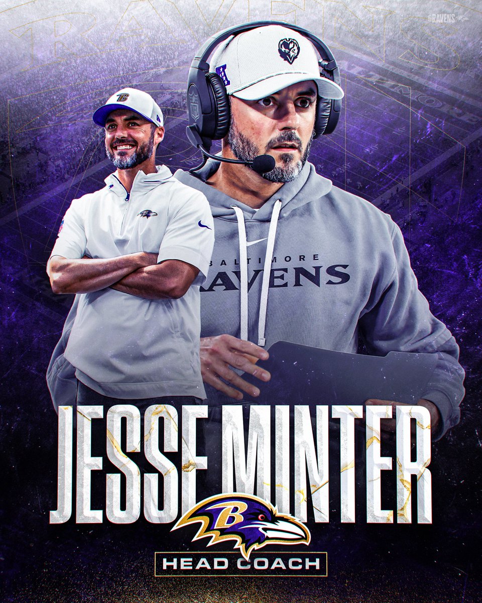 Your next coach of the Baltimore Ravens.
We have agreed to terms with Jesse Minter to be our head coach!