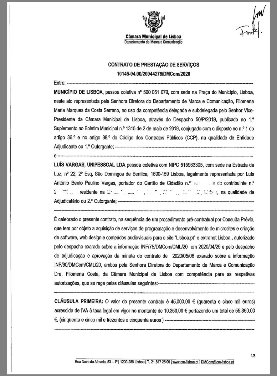 o “humorista” luis vargas e os seus contratos com a CM Lisboa.