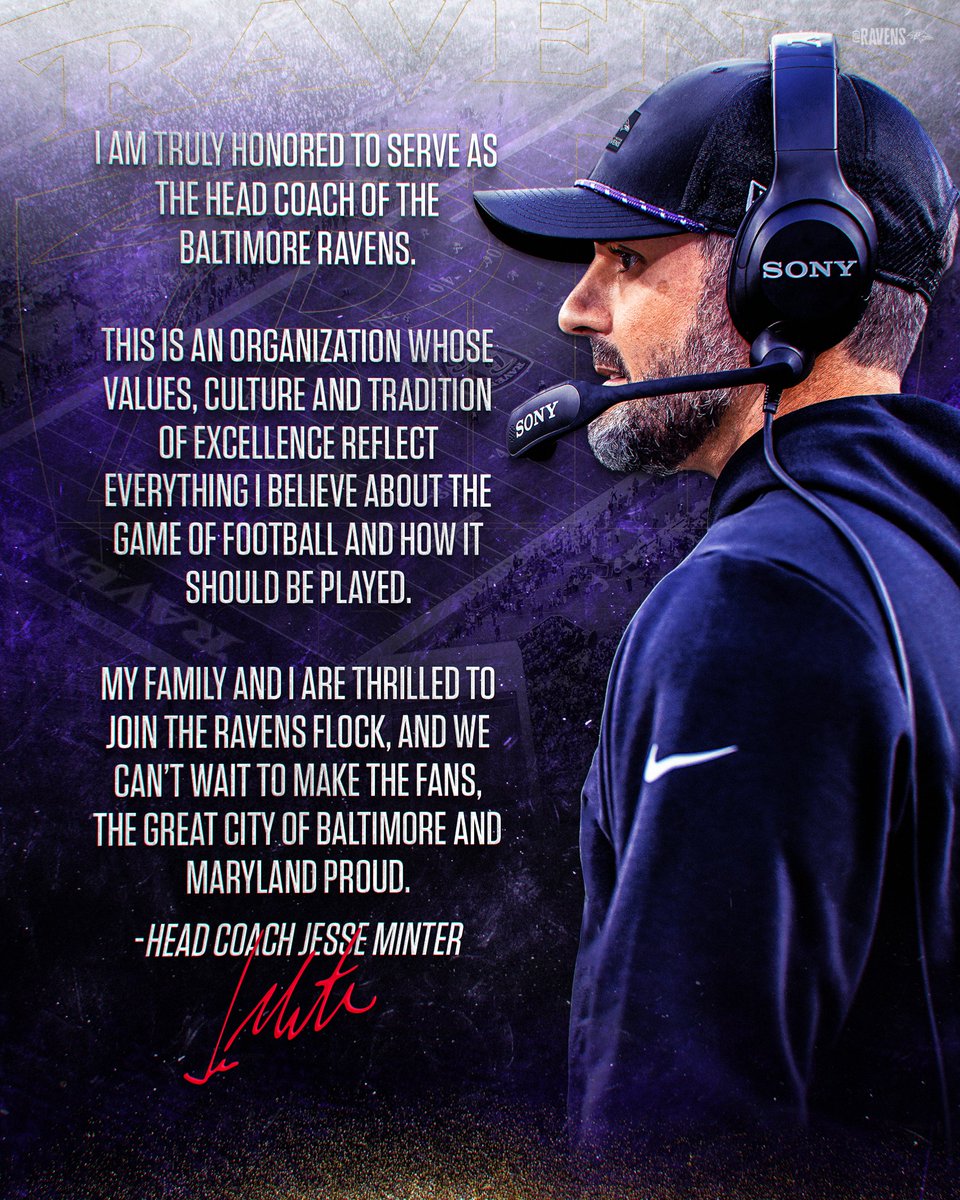 Welcome to Baltimore, Coach Minter!