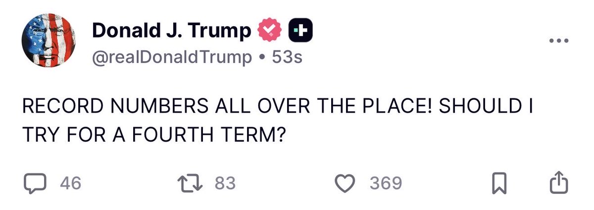 MAGAVoice's tweet image. BREAKING 🚨 President Trump stuns America by asking if he should run for a FOURTH TERM 🔥 

I SAY ABSOLUTELY YES HE SHOULD

WHAT ABOUT YOU ?