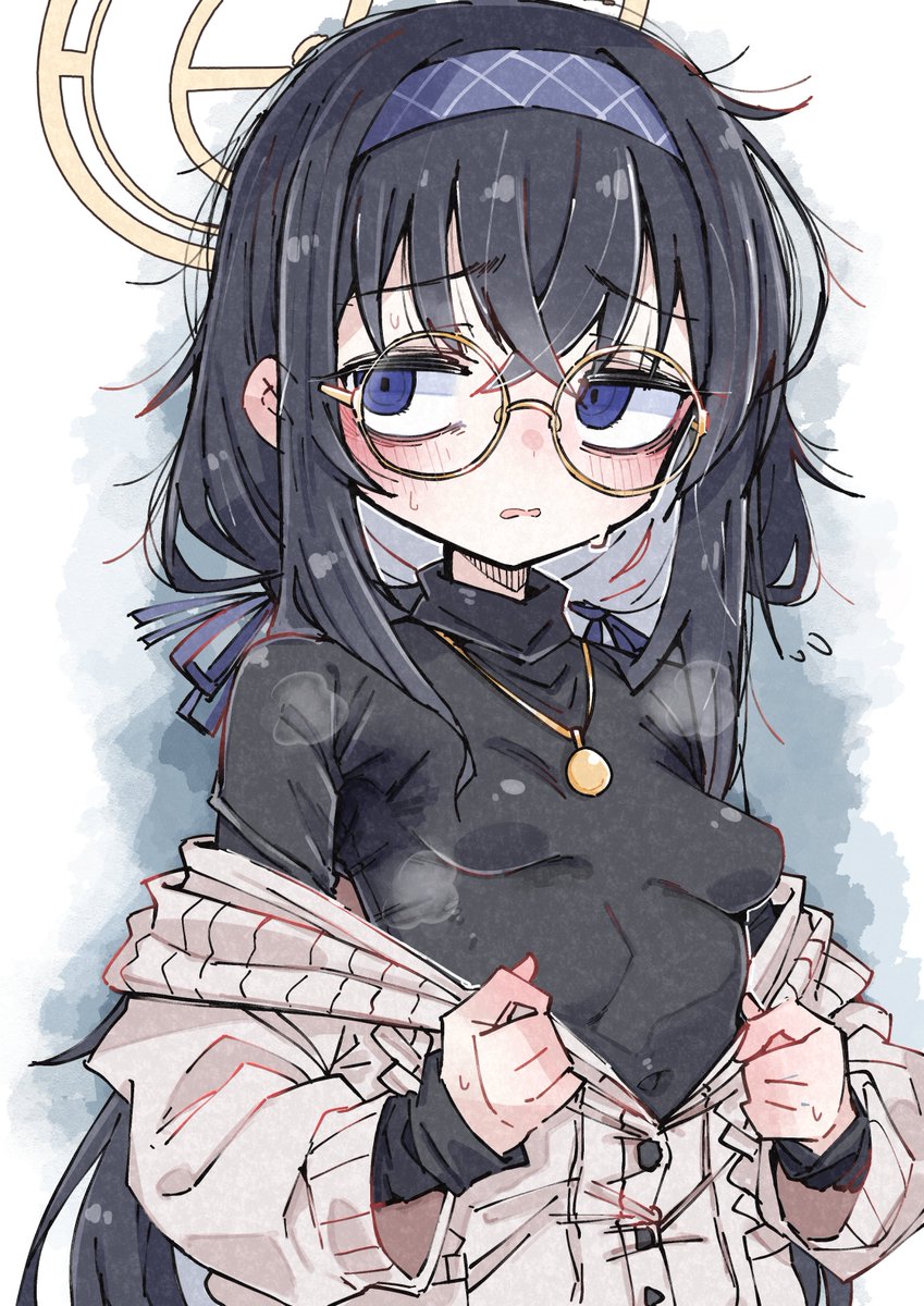 古関ウイ(ブルアカ) 「寒い時こそ暑ウイ」|でぃのイラスト
