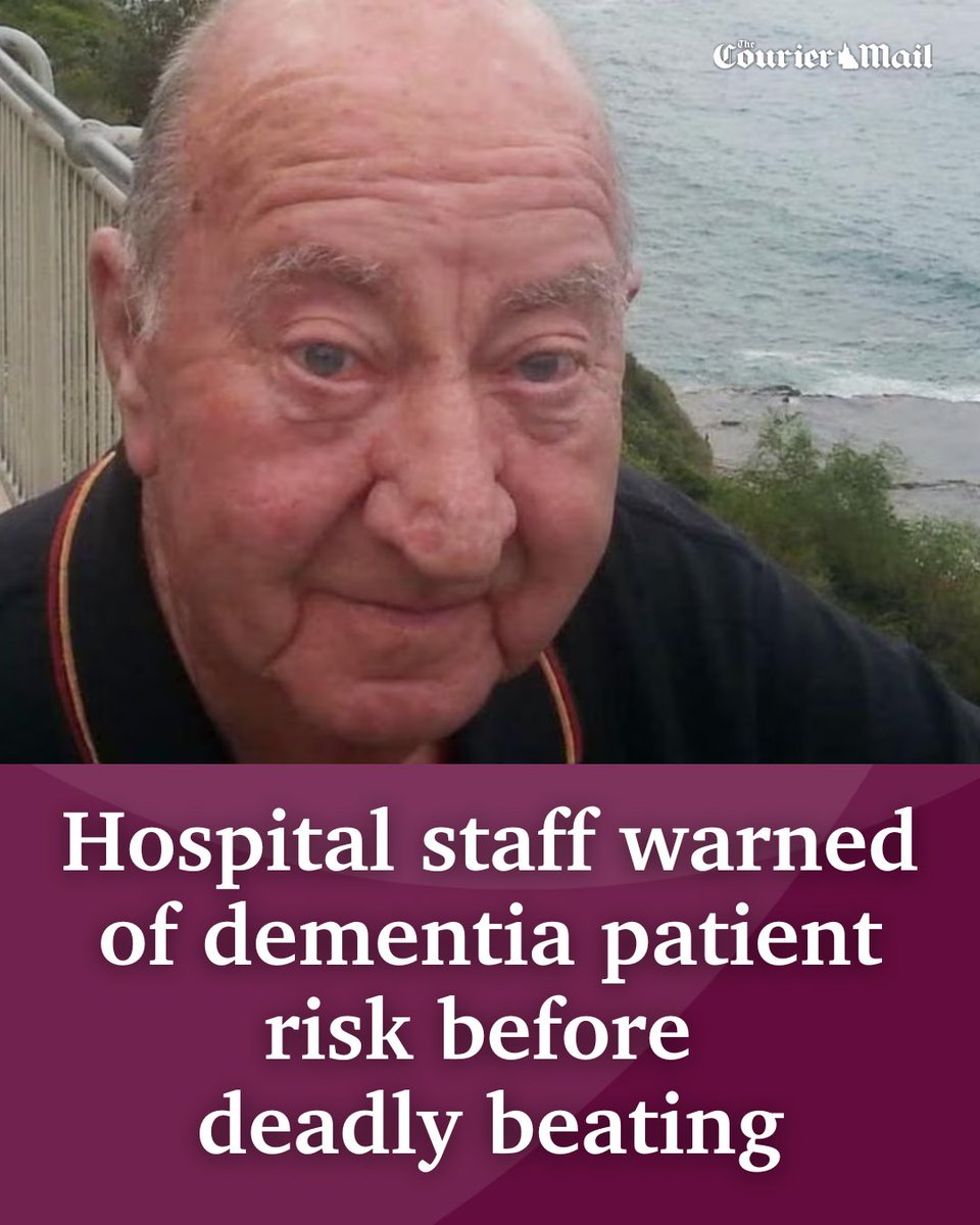 couriermail's tweet photo. #EXCLUSVE Hospital staff warned for years that “something awful would happen” without better security for dementia patients before an elderly man died following an alleged beating.
Full story: https://t.co/czDRCllFHB https://t.co/ZRh52730hx