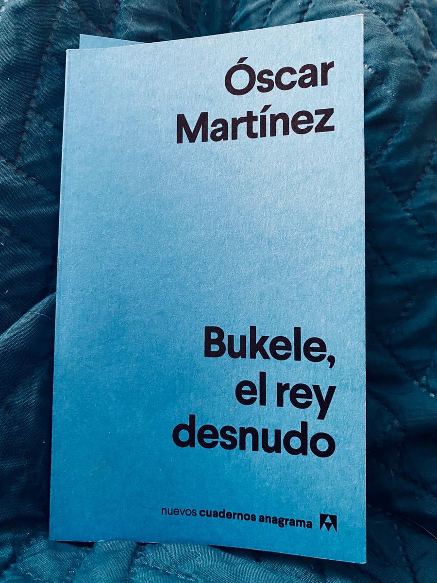 ¿Quién es Nayib Bukele? 
Mi hermano <a href="/CronistaOscar/">Óscar Martínez</a> ha sacado ya su nuevo libro. Retrata la trayectoria  del dictador de moda, y contrasta lo que Bukele dice que hace con lo que Bukele hace realmente. Sale con uno de los sellos más prestigiosos en español: <a href="/AnagramaEditor/">Editorial Anagrama</a>