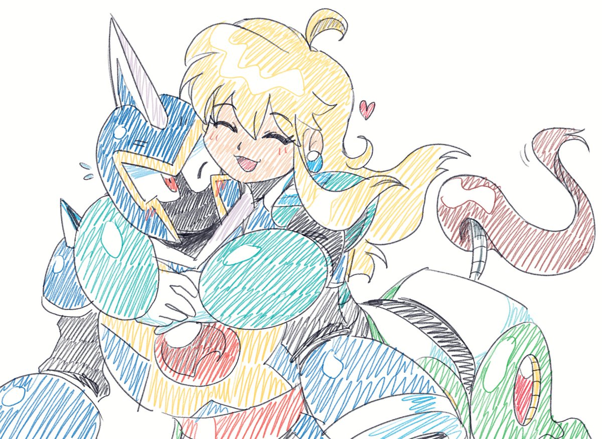 peegeray's tweet image. some coloured doodles
i love knight/centaur but i find them so hard to draw together 🥲