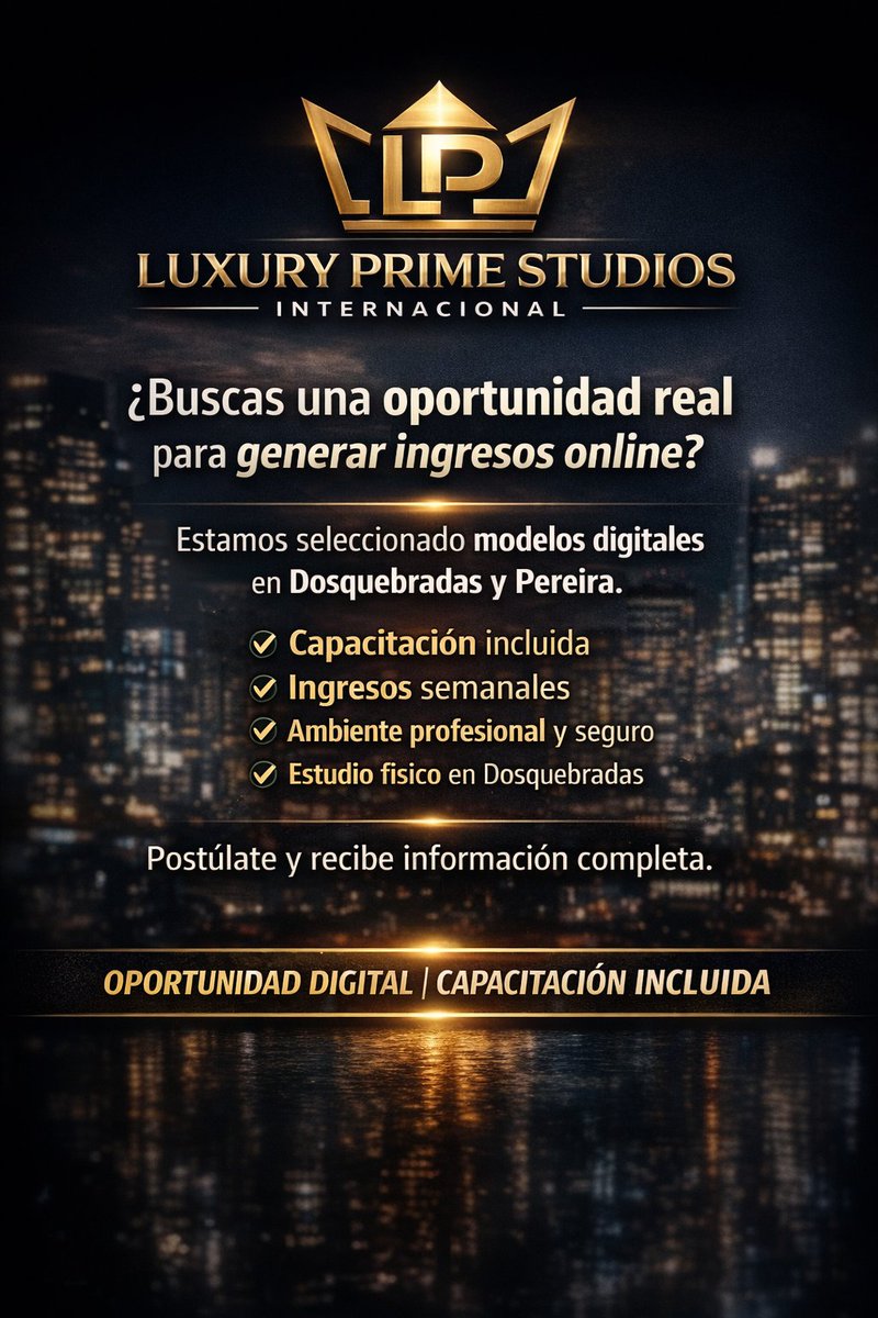 DLSColombia's tweet photo. ¿Buscas una oportunidad real para generar ingresos online?
Estamos seleccionando modelos digitales en Dosquebradas y Pereira.
✔ Capacitación incluida
✔ Ingresos semanales
✔ Ambiente profesional y seguro
✔ Estudio físico en Dosquebradas
Postúlate y recibe información completa. https://t.co/Svl0JII7uO