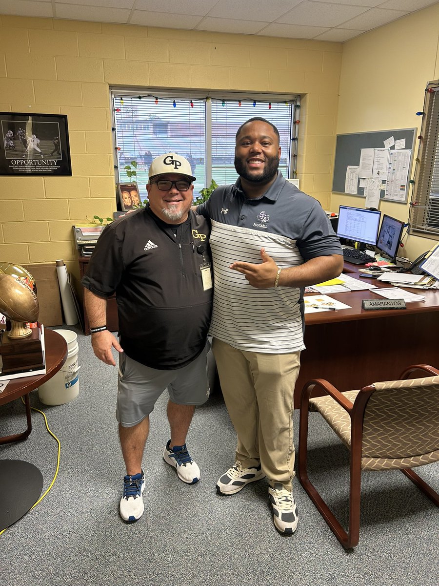 GPHS_Athletics's tweet image. Thanks for stopping by The Hive Coach Gregory! @GalenaParkISD @CoachXG @SFA_Football