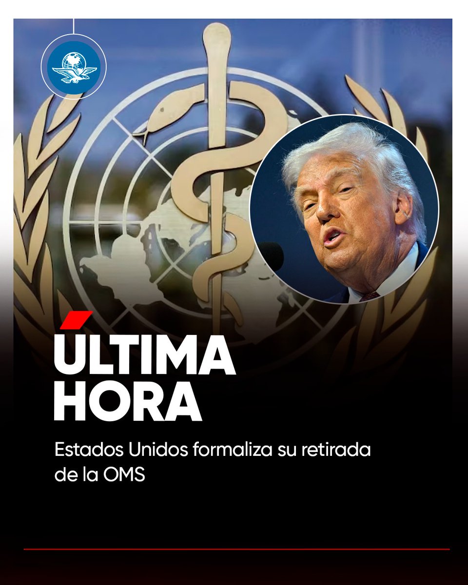 #ÚLTIMAHORA🚨🇺🇸 Estados Unidos ha hecho oficial su salida de la OMS, de acuerdo con el Departamento de Salud. Se trata de una decisión que parte de una orden ejecutiva firmada por Donald Trump en 2025.

eluniversal.com.mx/mundo/estados-…
