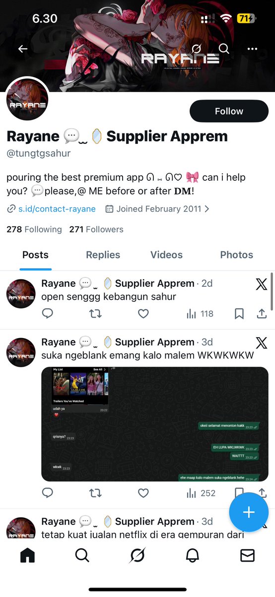 bluejeano's tweet image. SCAMMER ALERT @tungtgsahur / @asmalibris / @ageachie (sachie store) sering banget ganti ganti akun

nyamar jadi fh net, nanti akunnya dikasih beneran tapi isinya sekampung mana pake plan basic kocak, QRIS GAMES STORY AND ONLY

wa nya udah ganti lagi 
help repost #zonauang