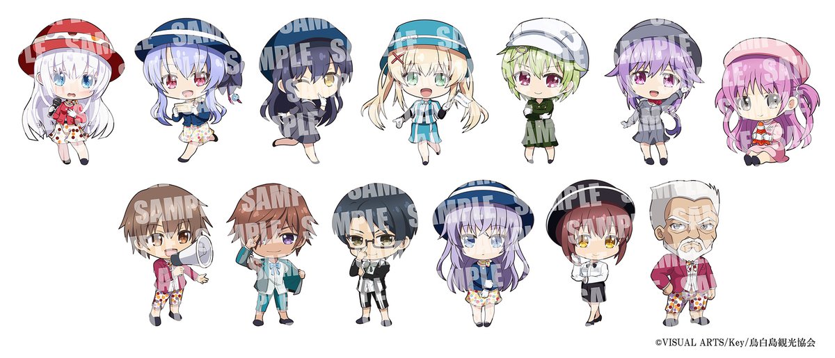「お仕事のお知らせです。 TVアニメ『Summer Pockets』in東京タワー」|堀口レオ@グッズ用SDイラスト描きなどのイラスト