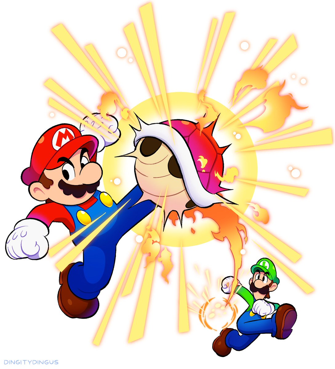 DingityDingus's tweet image. M&amp;amp;L Artstyle Study 🔥

#Mario #Nintendo #Redraw