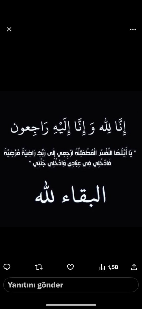 Validem Emine Sungur bu akşam,mihnet yurdundan ücret diyarına göç eyleyerek Hakk’a yürüdü.
Cenazesi(23.01.2026) Cuma namazını müteakip M.Ü. İlahiyat Fakültesi Camiinde kılınıp Eyüp Sultan Mezarlığına defnedilecektir.
Ruhu şâd mekanı cennet olsun İnşaallah
Rabbim Rahmet Eylesin.