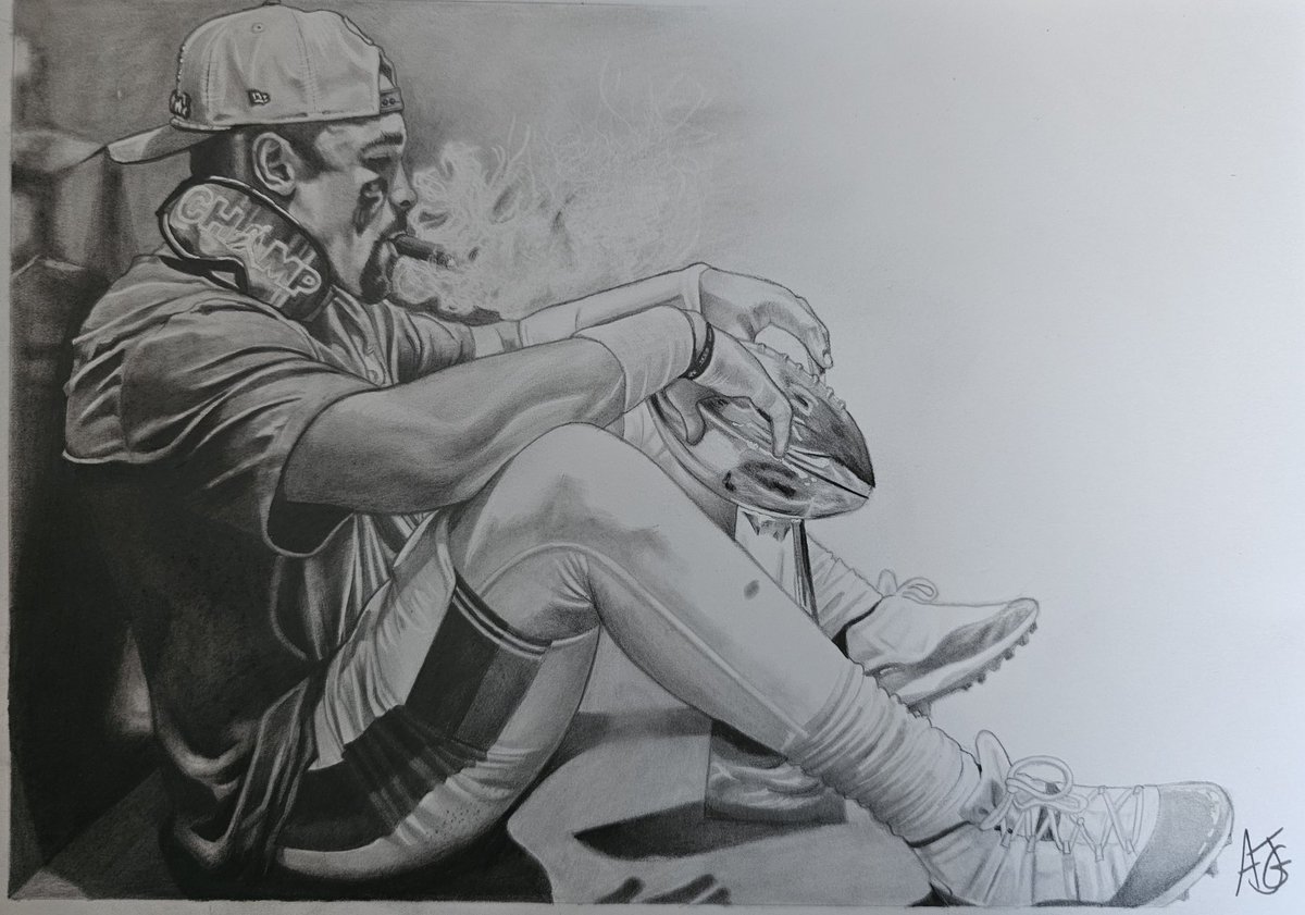 drawing I done recently of <a href="/JalenHurts/">Jalen Hurts</a> 2024 MVP of the #SuperBowl <a href="/Eagles/">Philadelphia Eagles</a>