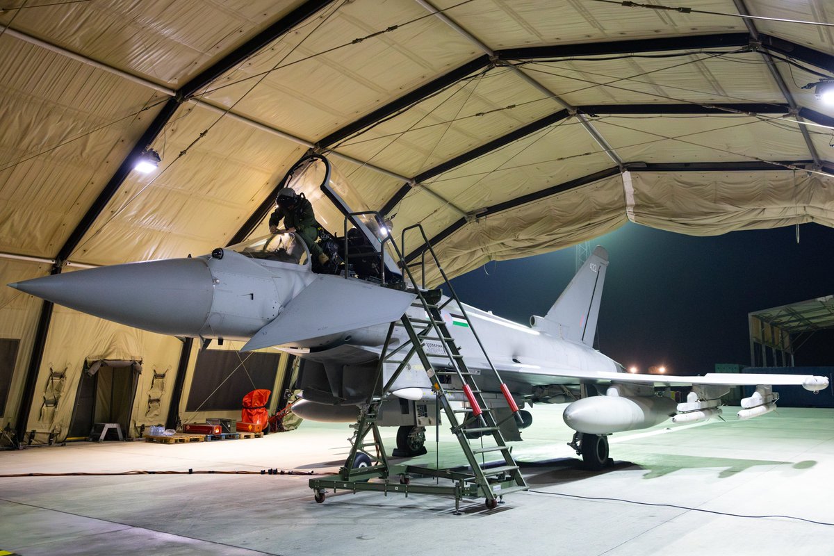 Osinttechnical's tweet image. Britain has deployed RAF Typhoon jets to Qatar, citing "regional tensions."

12 Squadron has deployed multiple Typhoons to the Persian Gulf region under the UK-Qatar Defence Assurance Agreement as tensions with Iran ramp up.
