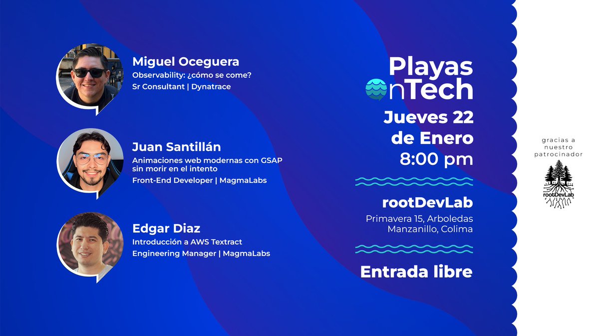 PlayasOnTech's tweet photo. ¡No te vayas a perder! Anota la ubicación para la sesión de hoy de #PlayasOnTech. Te la dejo en el primer comentario📷📷
Te esperamos a partir de las 8pm. Recuerda que hay pizza gratis y networking tras el evento. 📷📷📷

Te dejamos la ubicación del cowork rootDevLab!!
https://t.co/928VhwB6xy