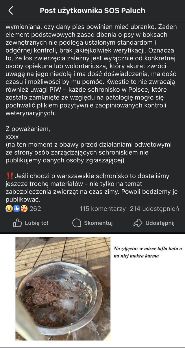 Panie prezydencie <a href="/trzaskowski_/">Rafał Trzaskowski</a> może jednak trzeba było posłuchać błagających Pana o pomoc wolontariuszy, zamiast miejskich urzędników, którzy robili niby kontrole na Paluchu?
Może warto było usunąć pozbawioną kompetencji i empatii kobietę, która została dyrektorką schroniska