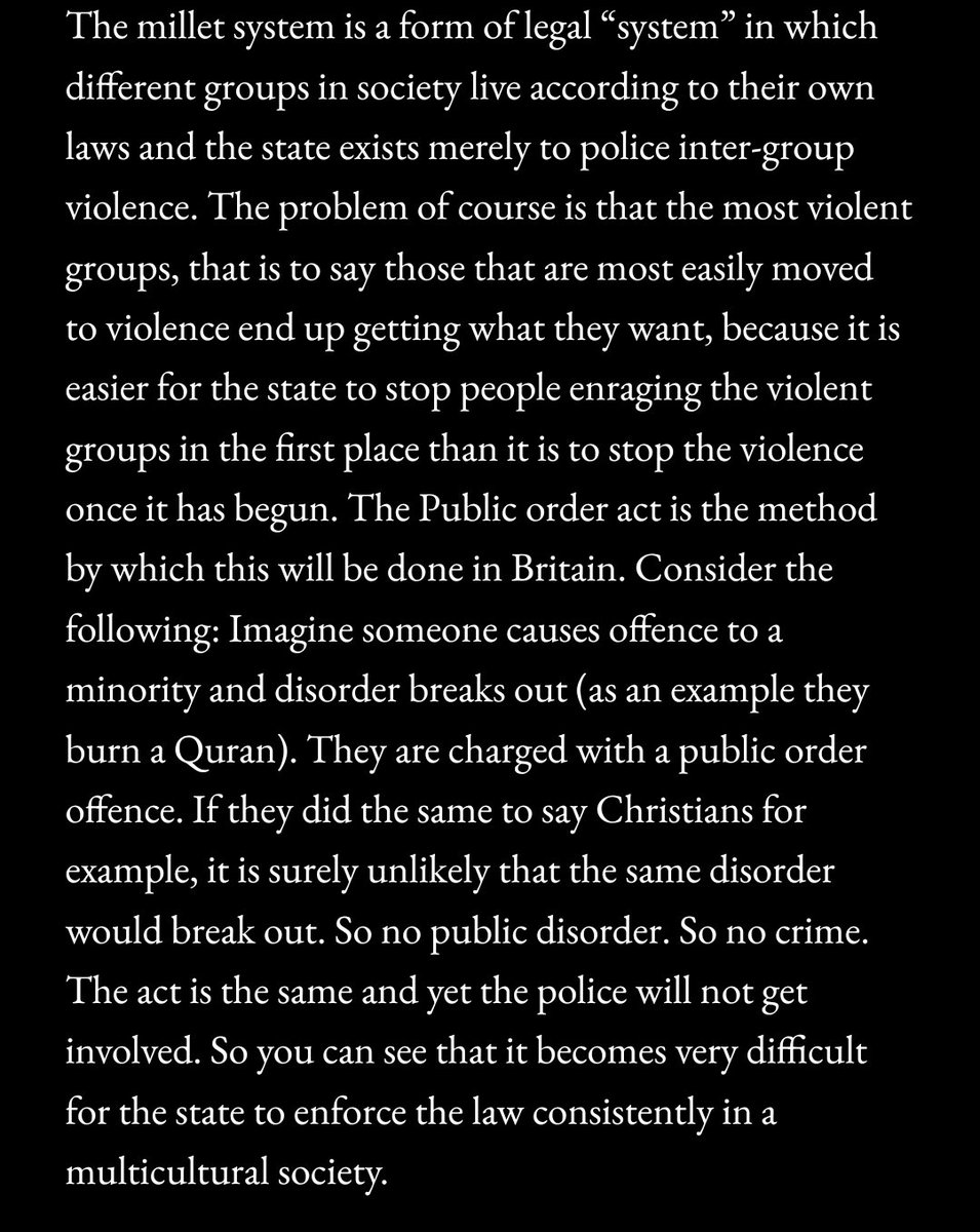 ARN0LD_WEBER's tweet image. This is the millet system: the local forces will exist to allow the ethno-religious group of the area to govern itself and the mega forces exist to stamp out any inter-group violence. This is the only way multiculturalism goes: