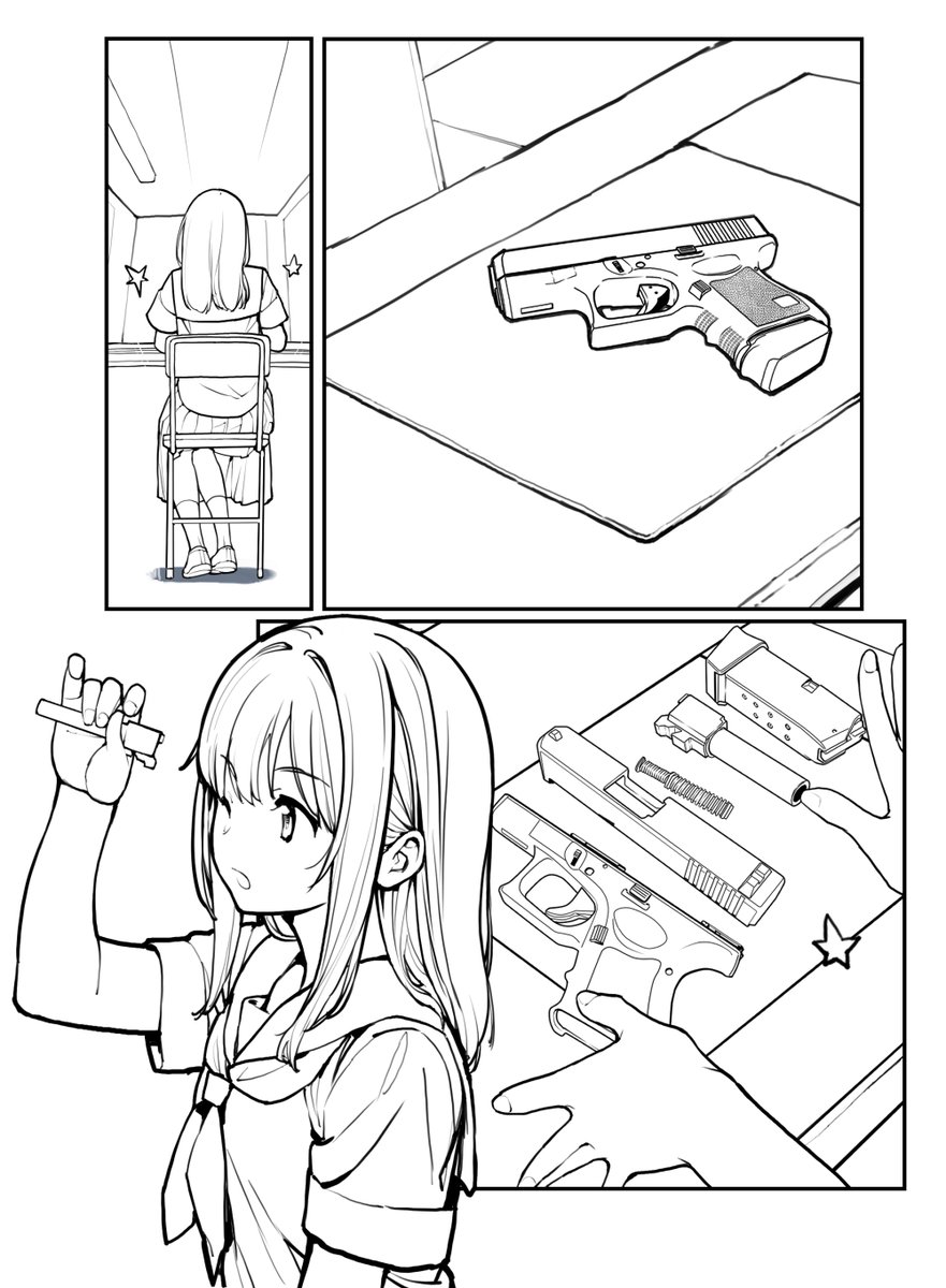 あさくらチャレンジ15話 進捗4 #akmki
斎藤コム、モデルガンを分解したり組み立てたりの線画😊 